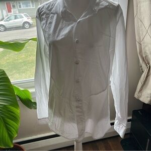 BALMAIN white botton down shirt (sz 42)